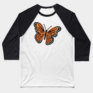 Felt Look Monarch Butterfly Baseball T-Shirt